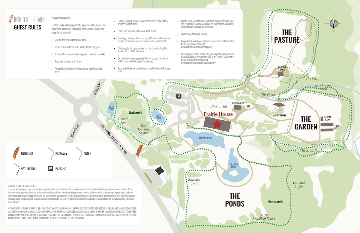 Robin Hills Farm-Nature Trail Map